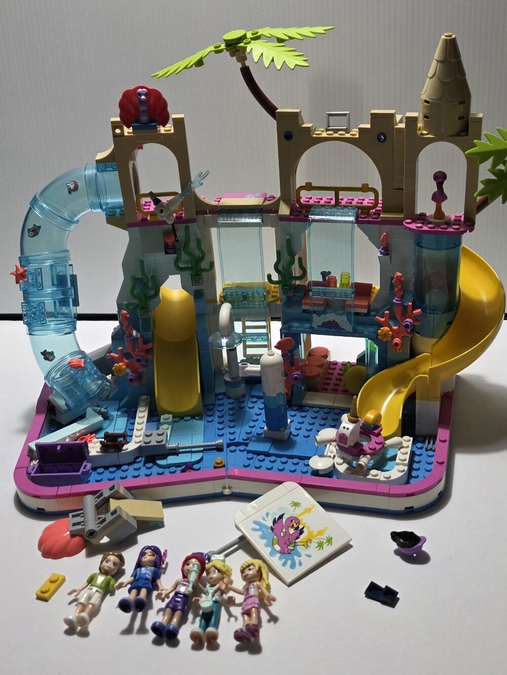 Lego 41430 FRIENDS Summer Fun Water Park Incomplete Missing Pieces Box & Instruc